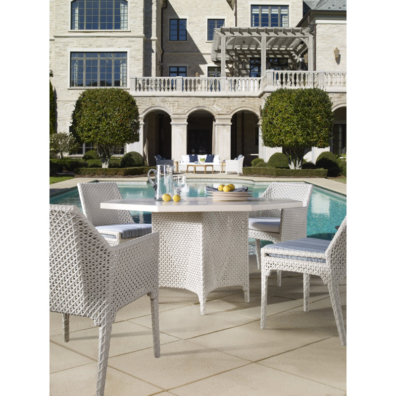 Tangier Outdoor Dining Armchair, Snow 71630L10, Borneo