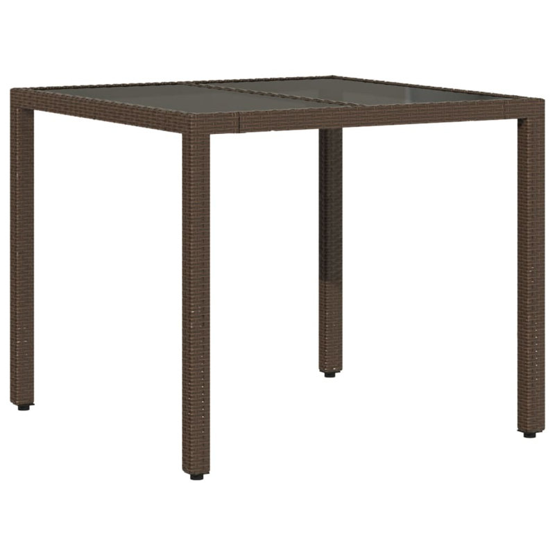 Phelix Square Outdoor Dining Table , 90cm cm W 90cm cm D, Brown