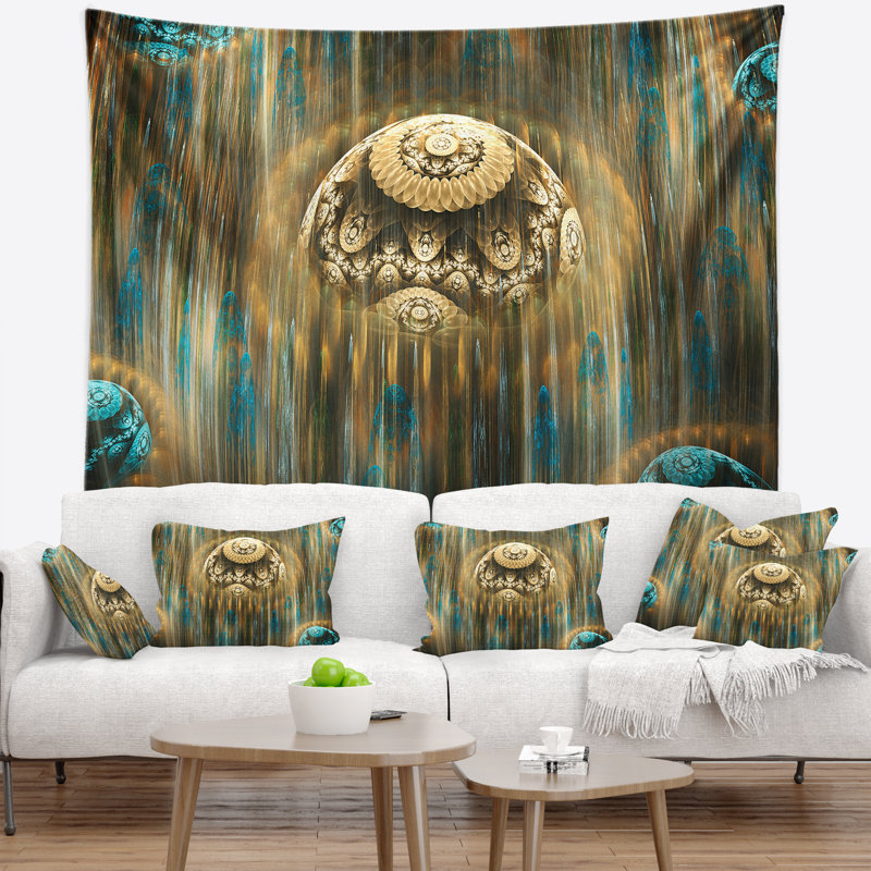 Tapisserie Corwin «World of Infinite Universe», H 68 po x l 80 po, Bleu