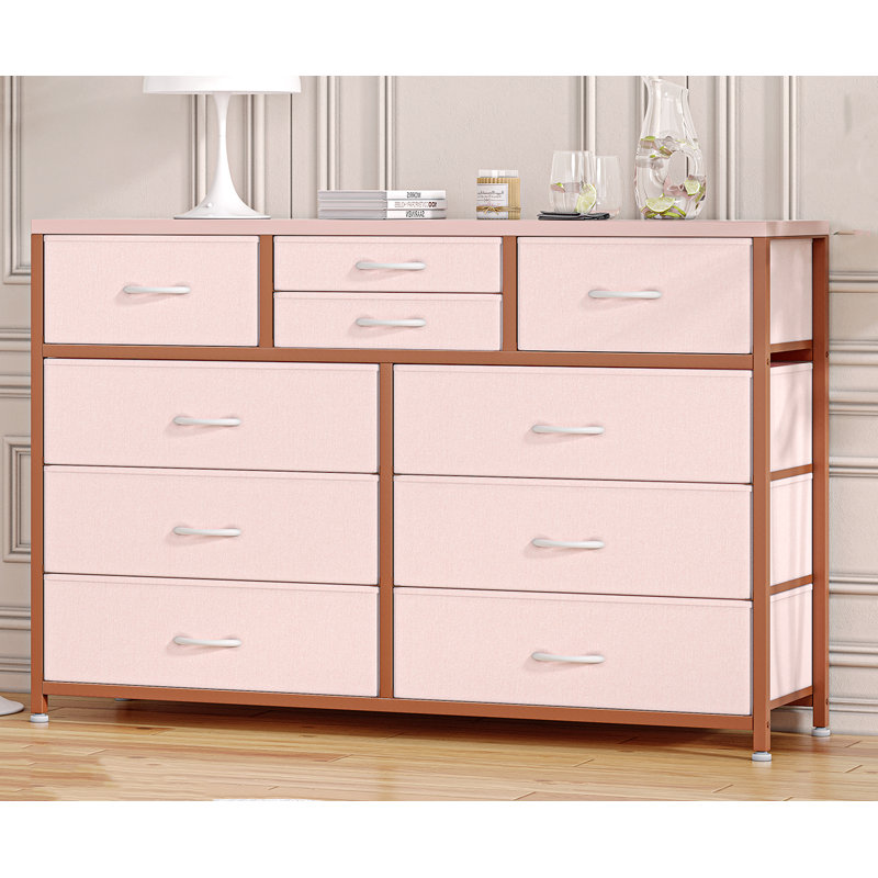 Salvaggio 10 Drawer Storage Drawer, Pink