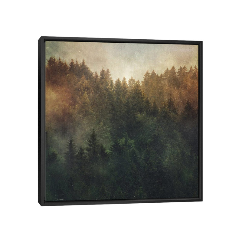 Impression sur toile tendue, "en veille", H 18 po x l 18 po x P 1,5 po, Toile avec cadre noir, Pas de tapis