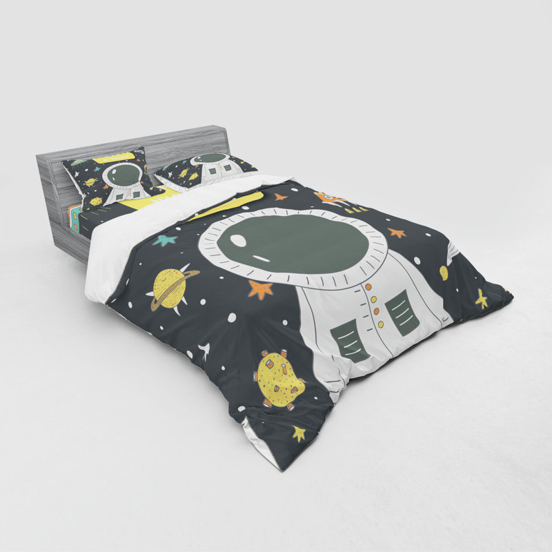 Ensemble de housse de couette astronaute, Housse de couette grand + 3 pièces supplémentair