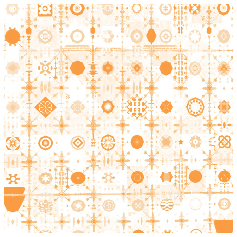 Couvertures de formes géométriques orange, 60in W x 80in H