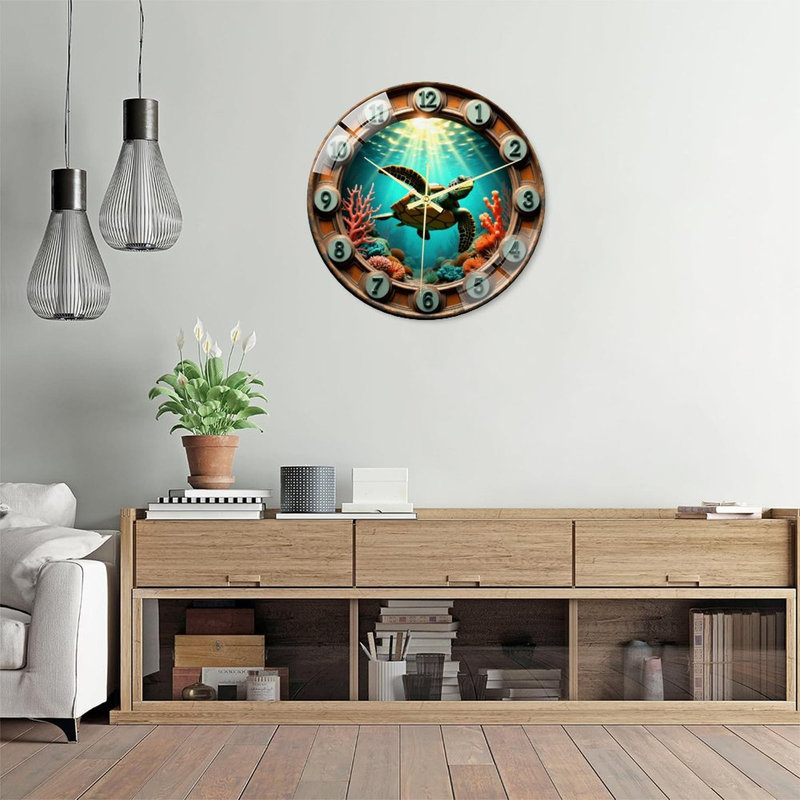 Horloge murale en verre 16 po