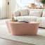 Table basse de forme unique en fibre de verre 50 po - sans assemblage - rose-1908856269