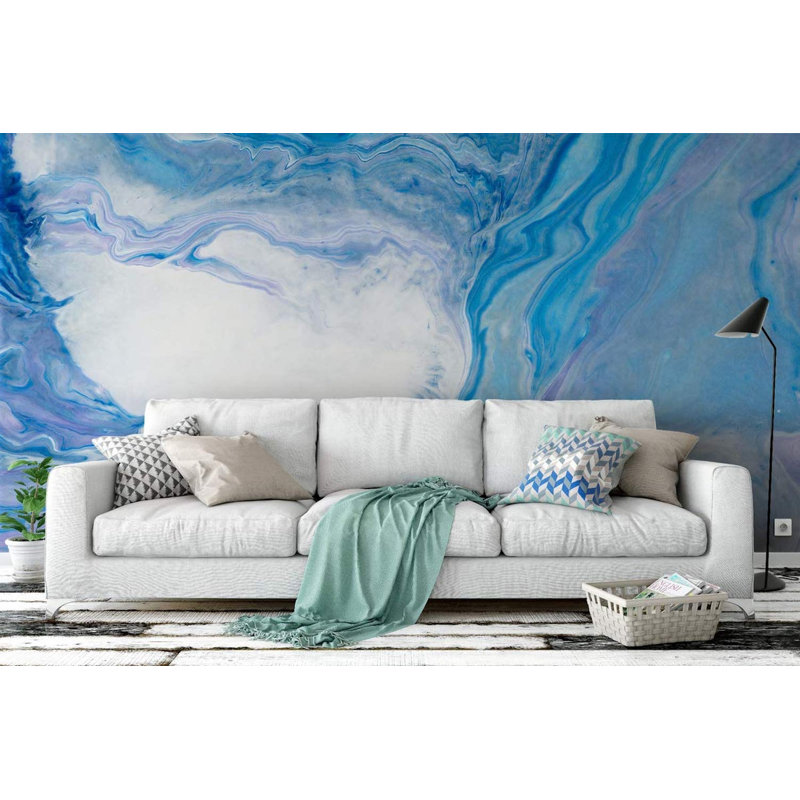 Papier peint amovible scandinave abstrait Wave, L 9 po x l 15 po
