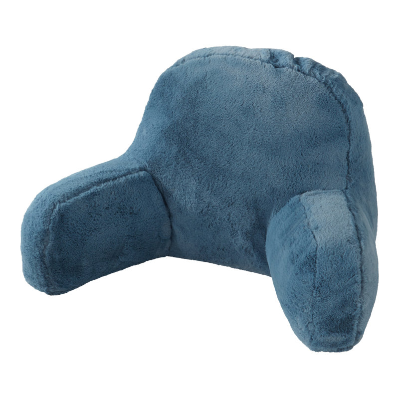 Oreiller en fausse fourrure, Bleu