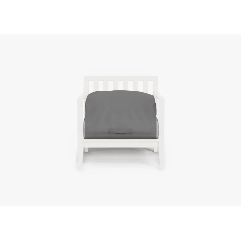 Fauteuil d'extérieur blanc en aluminium , Gris brouillard du Pacifique, Crème, crème