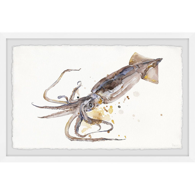 «Big Squid», reproduction encadrée, H 8 po x l 12 po x P 1,5 po