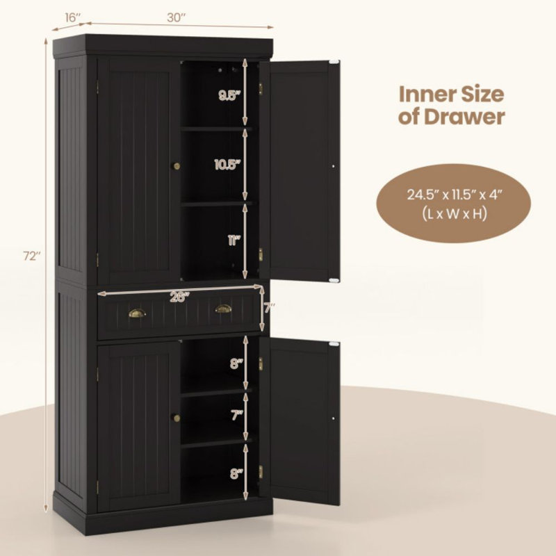 Tazaria Accent Cabinet, Dark Brown