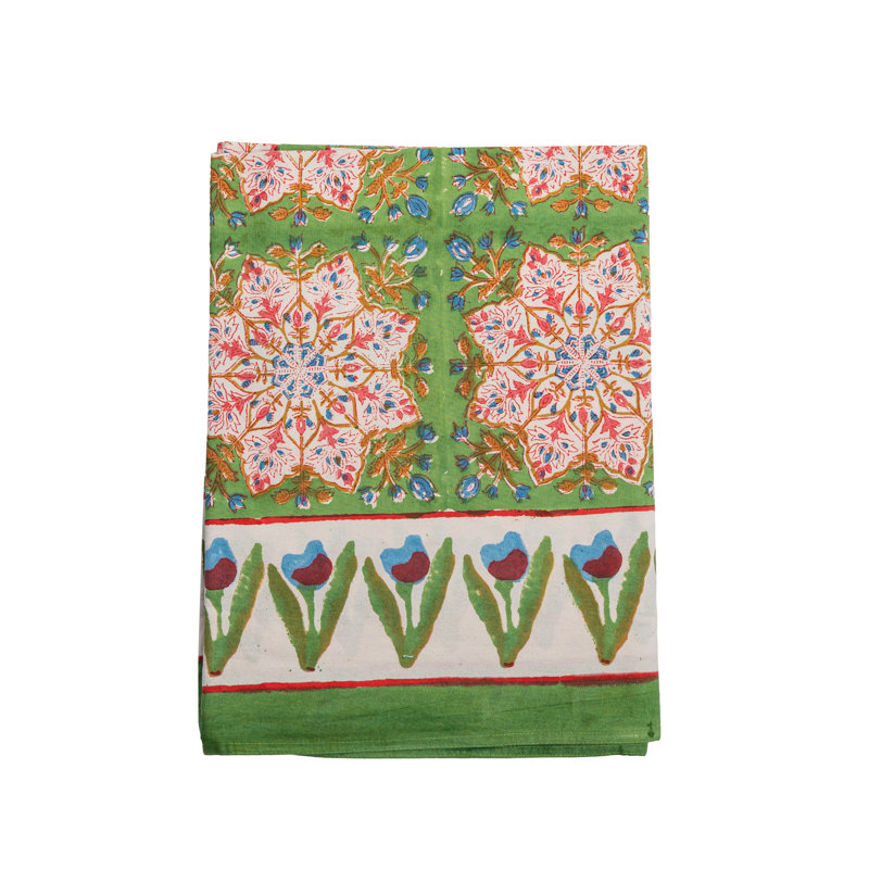 Pretty In Pink Tablecloth, Pink/Green Floral
