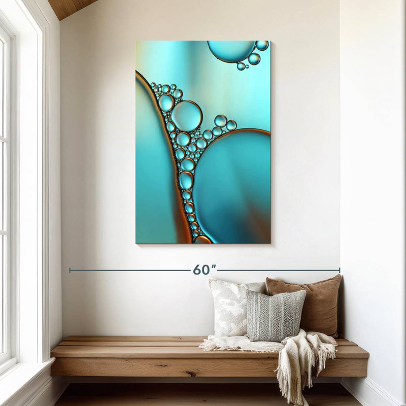 Avery In Shimmering Turquoise, 45" H x 30" W