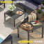 Canapé modulaire d'extérieur avec table basse et ensembles de conversation pour patio-196510026