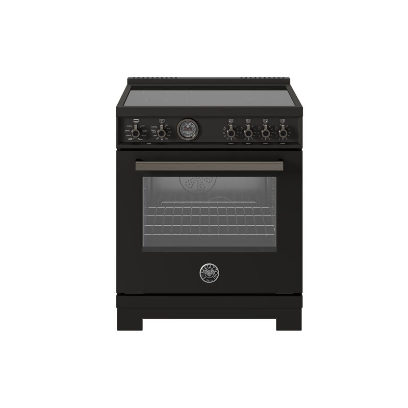 Bertazzoni 30" 4.6 Cubic Feet Electric Slide-In Range with Induction Cooktop, Carbonio