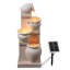 Fontaine de jardin solaire à 4 niveaux 28,5 po avec lumière DEL et pompe-114318009