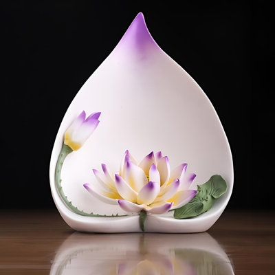 Lotus traditionnel chinois en céramique - Présentoir de table artistique