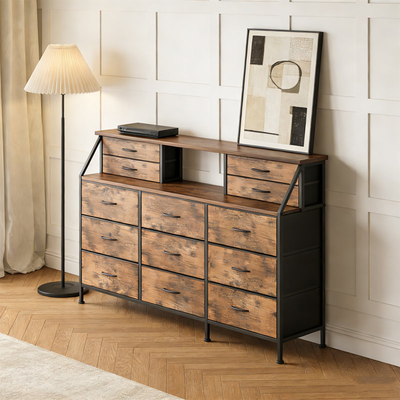 140cm W 13 - Drawer Chest of Drawers, Brown