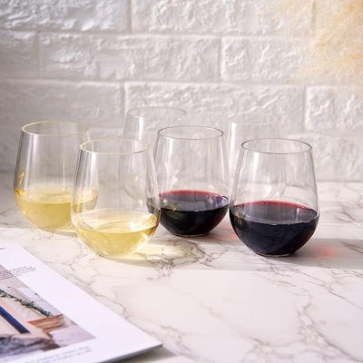 Vishakha 15oz. Stemless Wine Glass Set