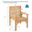 Chaise de patio en bois de sapin Millwood Pines