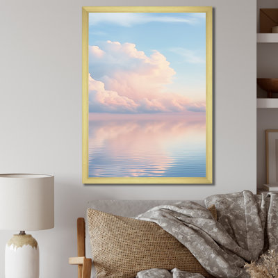 Pink Sky Photo Celestial Reflections - Landscape & Nature Canvas Print