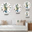 Paysage avec montagnes bleues foncées et coups d'or I - horloge murale moderne-93601487