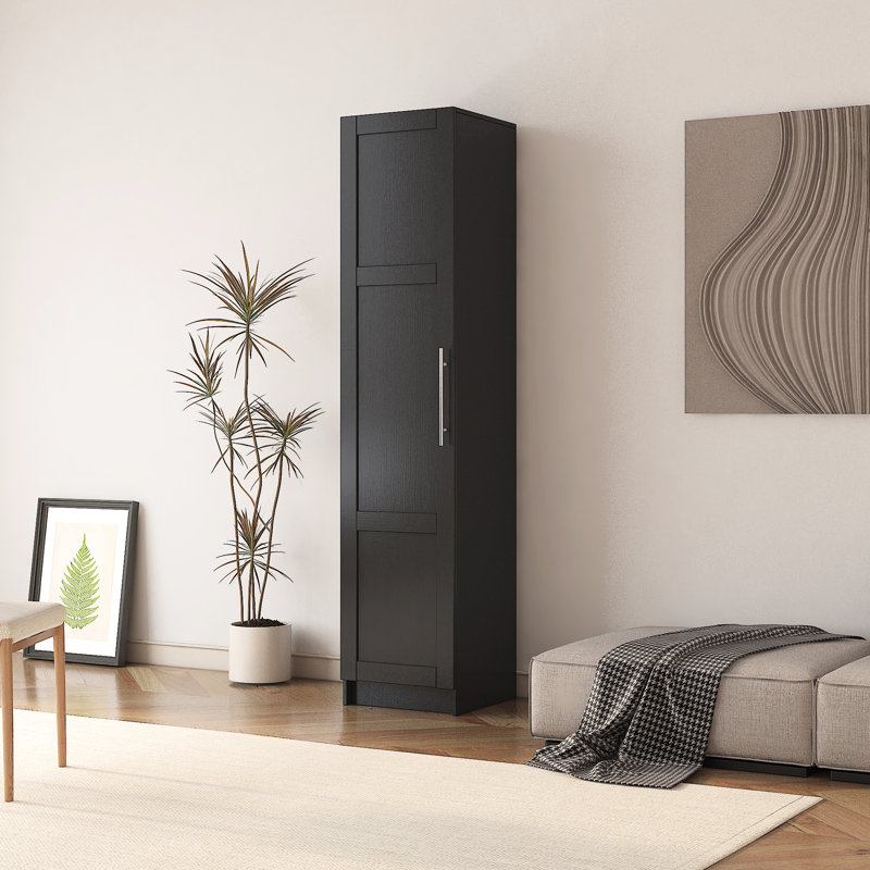 Armoire murale empilable, H 69,56 po, noir. P 15,5 po x l. Tablettes et portes mobiles. Pour la cuisine, la buanderie, la salle de bain et le garage. Fabrication H W, et s'adapte. Facile à entretenir