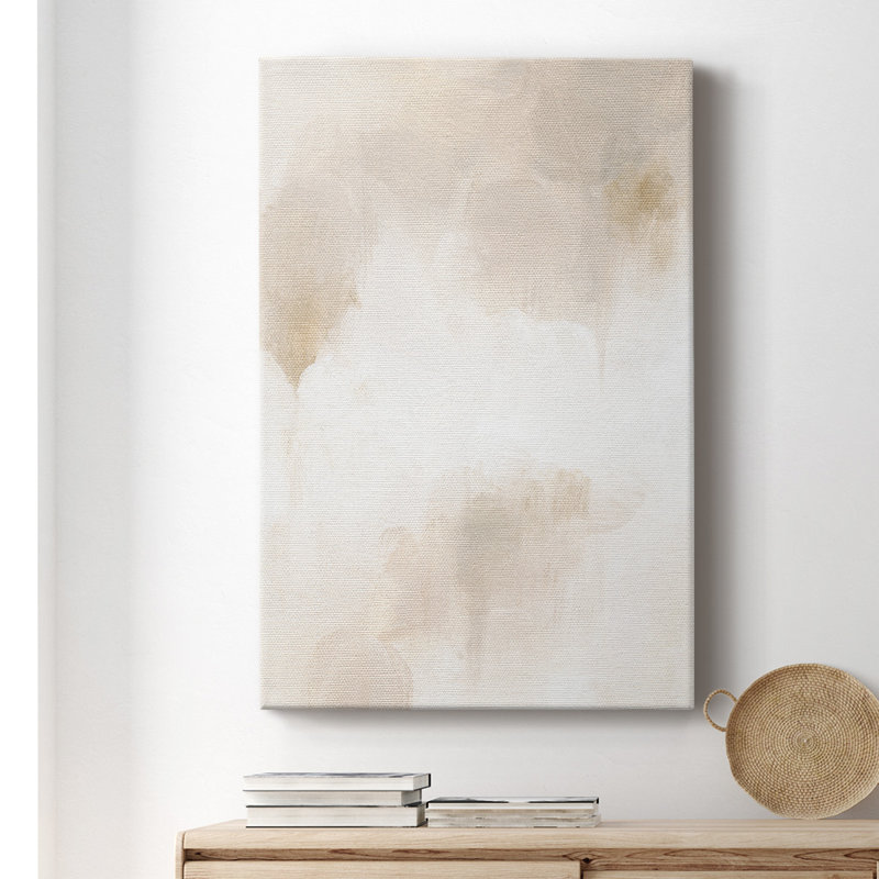 Neutre lueur II - peinture sur toile tendue, H 60 po x l 40 po x P 1 po