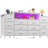 55" W 12-Drawer Dresser with LED Lights and Charging Station-1430404164