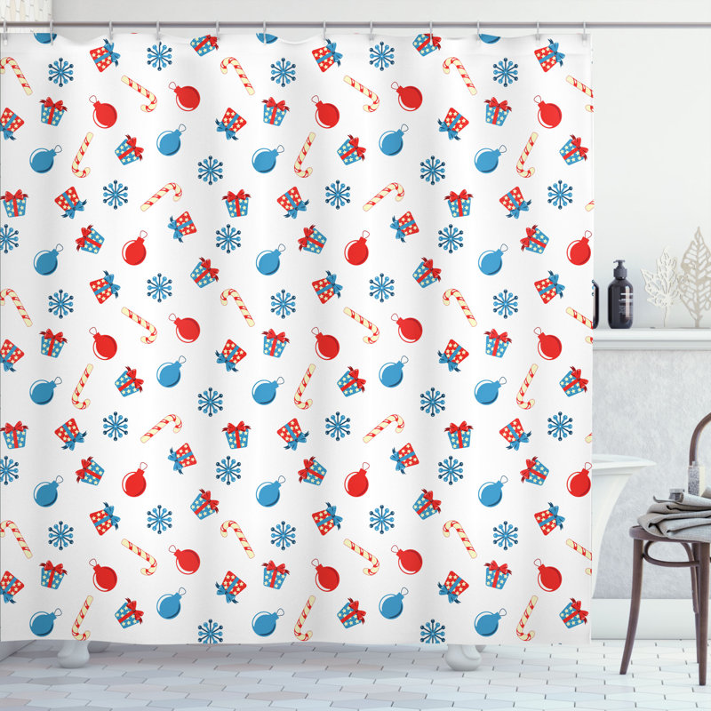 Ensemble de rideau de douche + crochets, H 75 po x l 69 po
