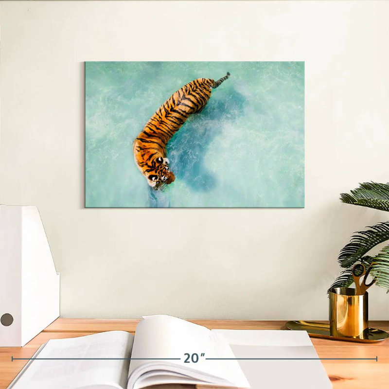 Brampt Pool Tiger, 8" H x 12" W