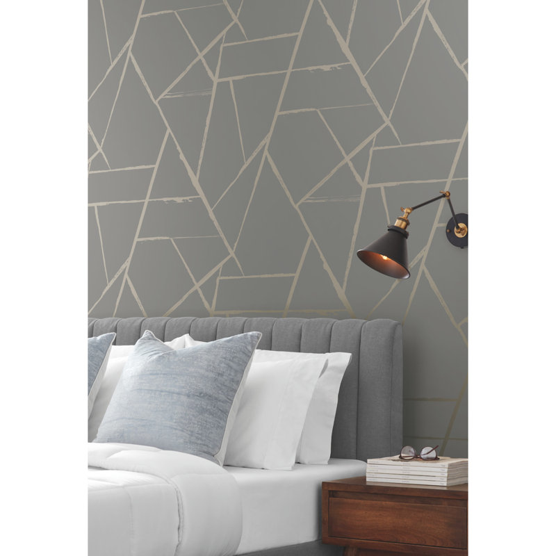 Rouleau de papier peint 27 pi x 27 po, Gris métallique