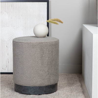 Hosea 35cm Wide Round Pouf Ottoman