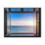 «Dark Room Sunset Sea View Open Window Ocean», art mural-1313537332