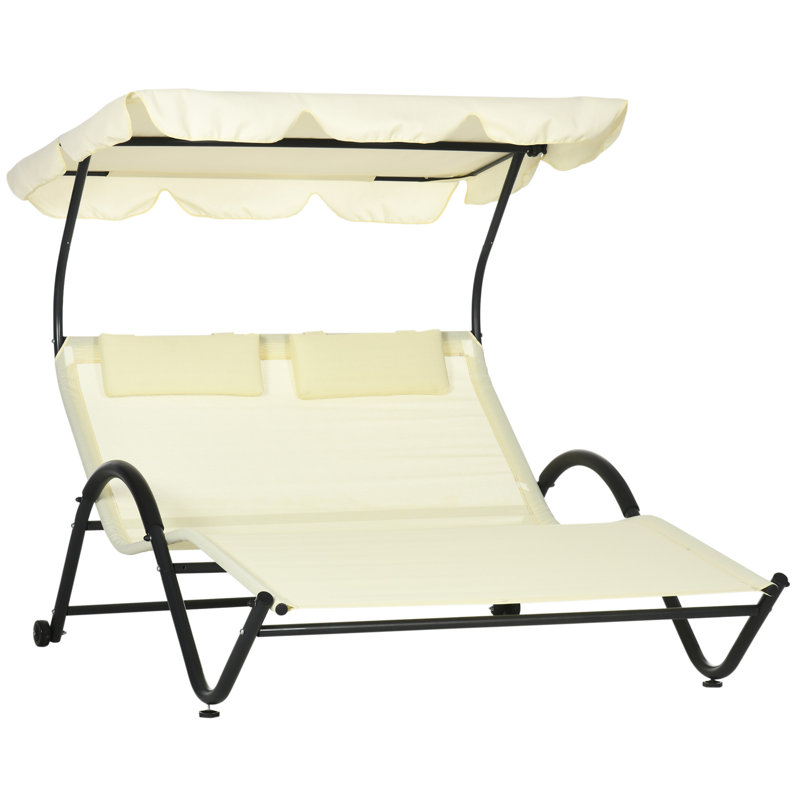 Méridienne double longue 21,2 po Mubaarak, Beige