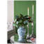 Vase en porcelaine bleue et blanche à motifs floraux, 9,1 po de diamètre x 11 po de hauteur