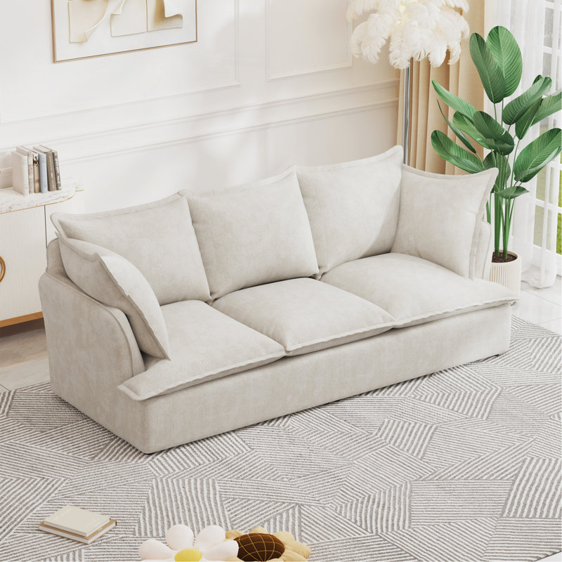 Canapé 94 po 3 places Cloud, Chenille beige