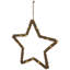 Décoration de Noël lumineuse en forme d'étoile enveloppée de jute illuminée - 11,5 po