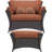 Deaver Metal Outdoor Lounge Chair with Ottoman