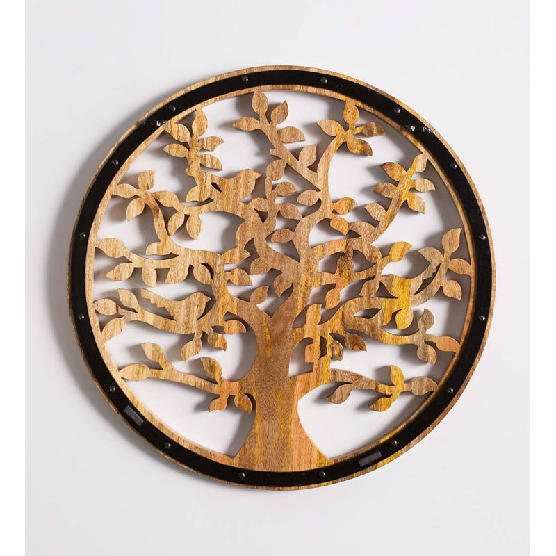 Wooden Carved Tree Of Life Wall Art