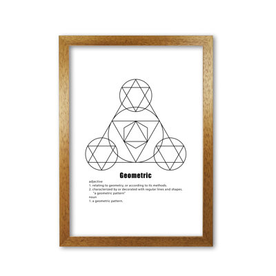 Geometric meaning textual art print by pixy paper 1 Piece Single Picture Frame Wall Art