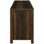 Meuble télé en bois d'ingénierie à 2 portes en pin foncé, avec portes coulissantes peu encombrantes et deux tiroirs pour agencements en bois de pin, avec rangement pour tiroirs de 70 à 79-1415397686
