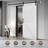 MDF Barn Door Easy Assembly -Solid Slab Covered with Water-Proof PVC Surface with Hardware Kit-104714684-104714666