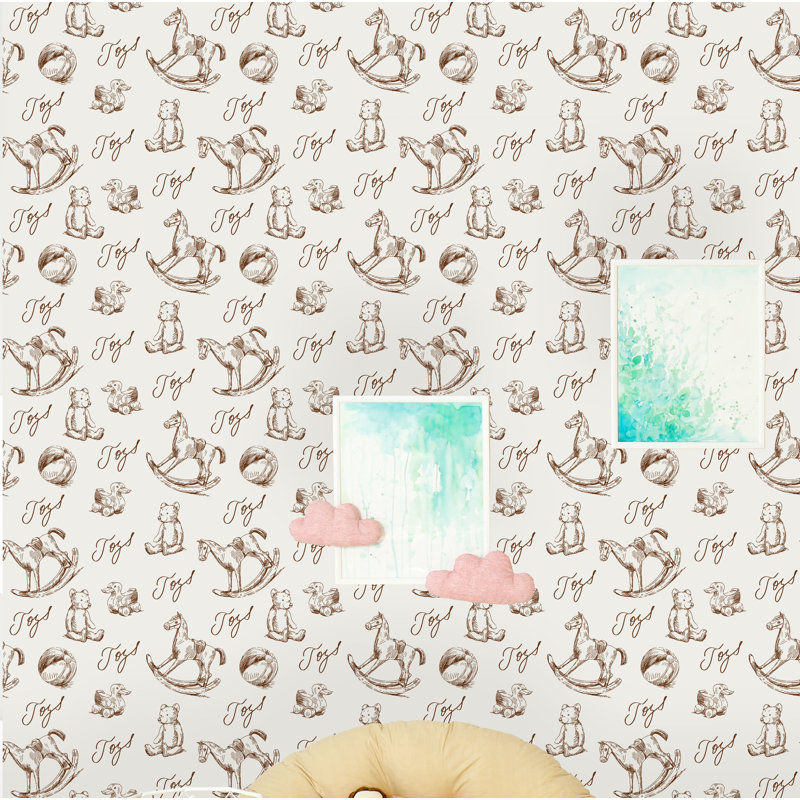 Rouleau de papier peint adhésif pour enfants, L 16,67 po x l 25 po