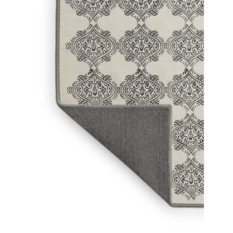 Tapis gris/zone noire contemporaine, Rectangle 8 pi x 10 pi