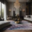 Tapis gris soyeux et moelleux-1039526083