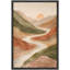 «Modern Abstract Desert Hills and Winding River Landscape», art mural encadré sur toile-124795571-124795570