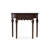 38.58" Walnut color Half Moon Solid Wood Console Table