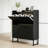Slim Shoe Cabinet With 2 Flip-Down Drawers-289691120
