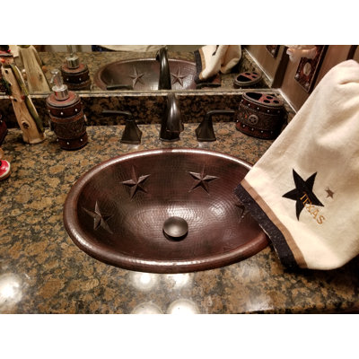 19" Oval Copper STARS Bathroom Sink