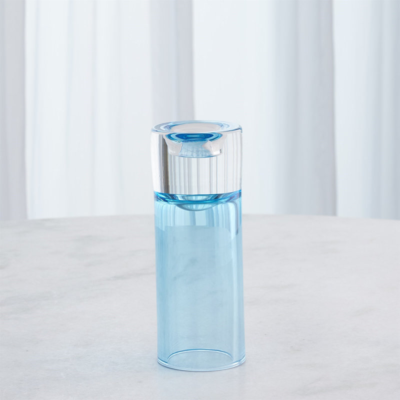 Vase de table en verre, Hauteur totale - 10,75 po